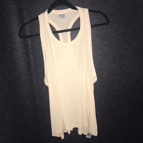 Athleta With Ease Ribbed Racerback Tank Top Large Light‎ Peach Orange Ribbed - Picture 2 of 11